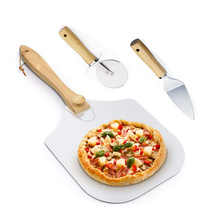 Best selling  Pizza Cutter Pizza Server wheel Accessories Aluminum Pizza Peel Set